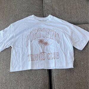 American Eagle White Portofino Tennis Club T-Shirt